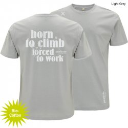 Kletter Shirt "Born to Climb" - Herren - Light Grey