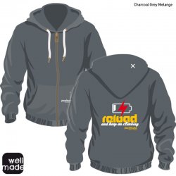 Kletter Hoody "Reload", Zipper - Herren - Charcoal Grey