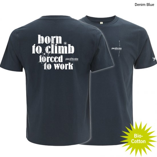 Kletter Shirt "Born to Climb" - Herren - Light Grey - zum Schließen ins Bild klicken