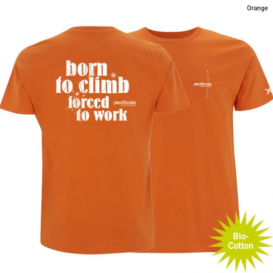 Kletter Shirt "Born to Climb" - Herren - Light Grey - zum Schließen ins Bild klicken