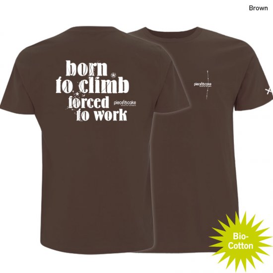 Kletter Shirt "Born to Climb" - Herren - Orange - zum Schließen ins Bild klicken