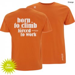 Climbing shirt "Born to Climb" - Men - Orange