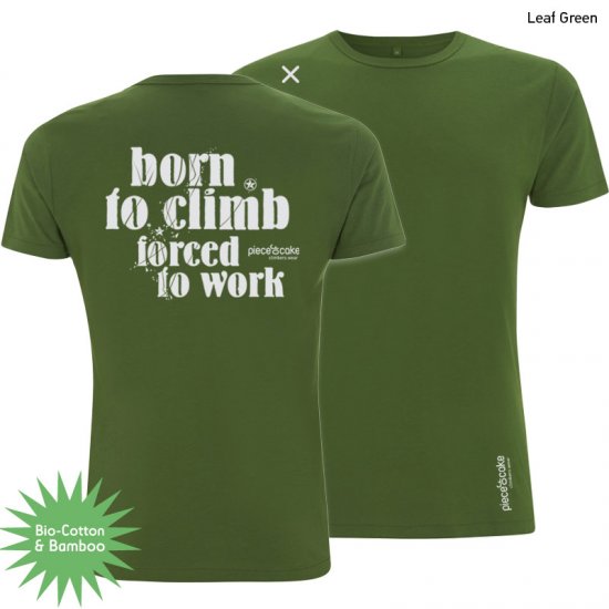Kletter Shirt "Born to Climb" - Herren - Leaf Green - zum Schließen ins Bild klicken