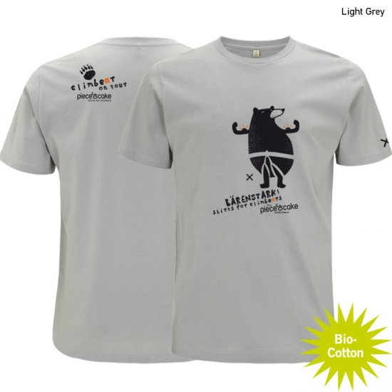 Kletter Shirt "Climbear" - Herren - Light Grey - zum Schließen ins Bild klicken