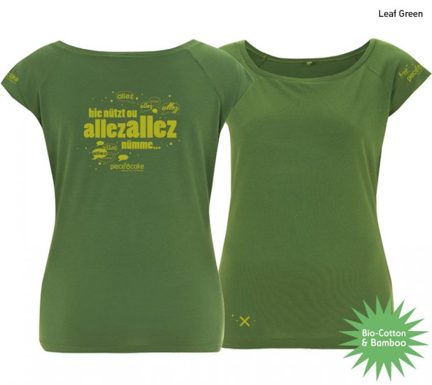 Kletter Shirt "Allez Schwiizerdütsch" - Damen - Leaf Green - zum Schließen ins Bild klicken