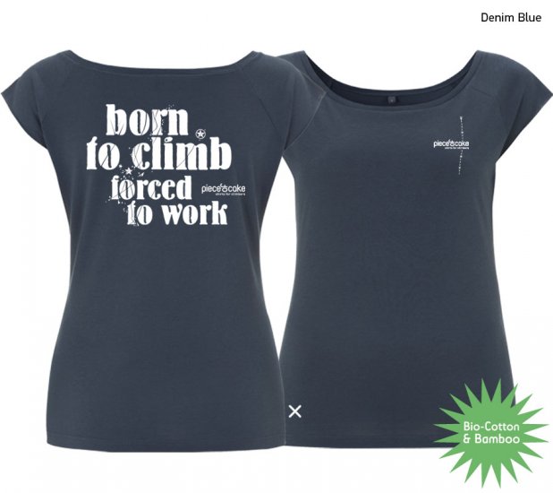 Kletter Shirt "Born to Climb" - Damen - Leaf Green - zum Schließen ins Bild klicken