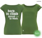 Climbing shirt "Born to Climb" - Women - Leaf Green