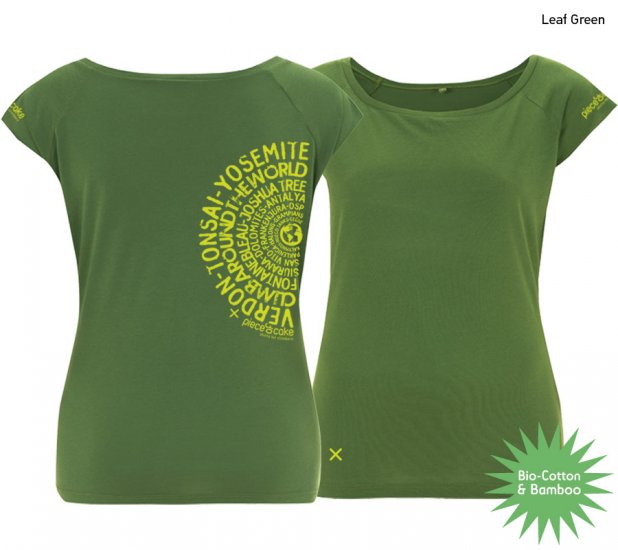 Kletter Shirt "Climbing Spots" - Damen - Leaf Green - zum Schließen ins Bild klicken