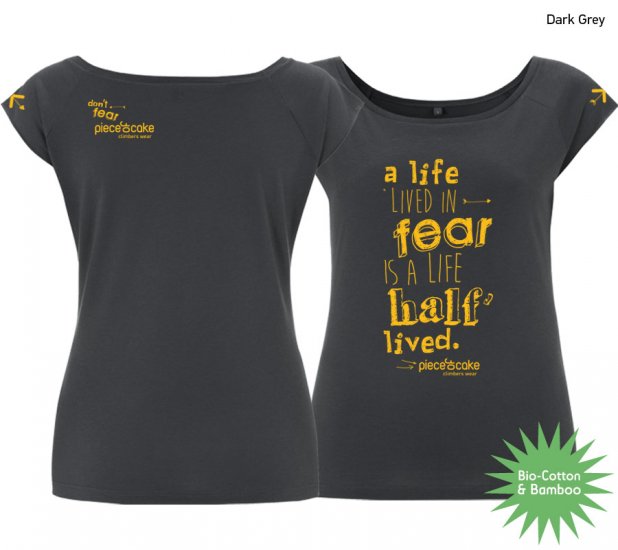 Kletter Shirt "No fear" - Damen - Dark Grey - zum Schließen ins Bild klicken
