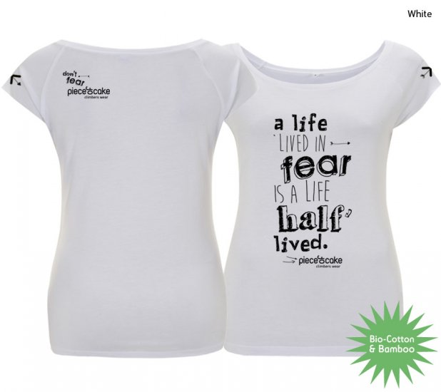 Kletter Shirt "No fear" - Damen - White - zum Schließen ins Bild klicken