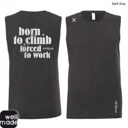 Climbing top "Born to climb" - Men - Dark Grey